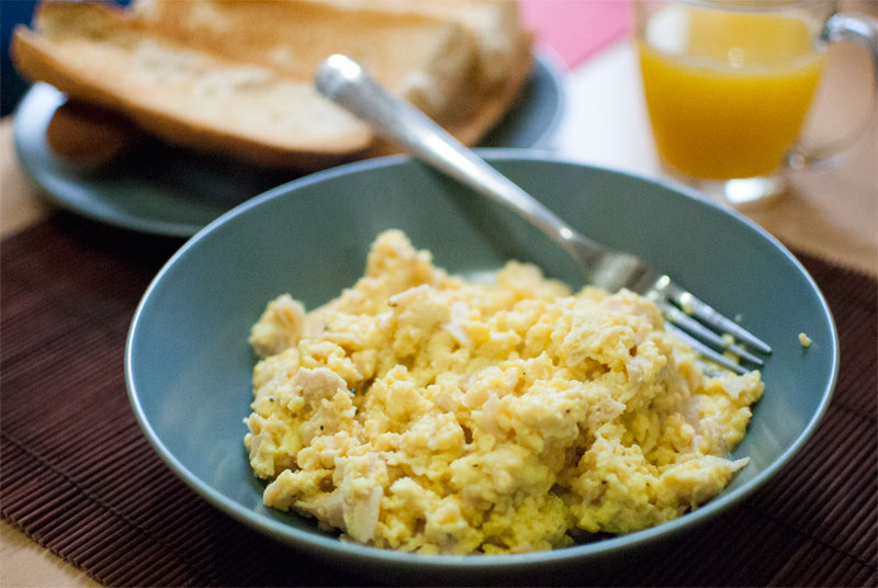 Huevos revueltos perfectos para el desayuno