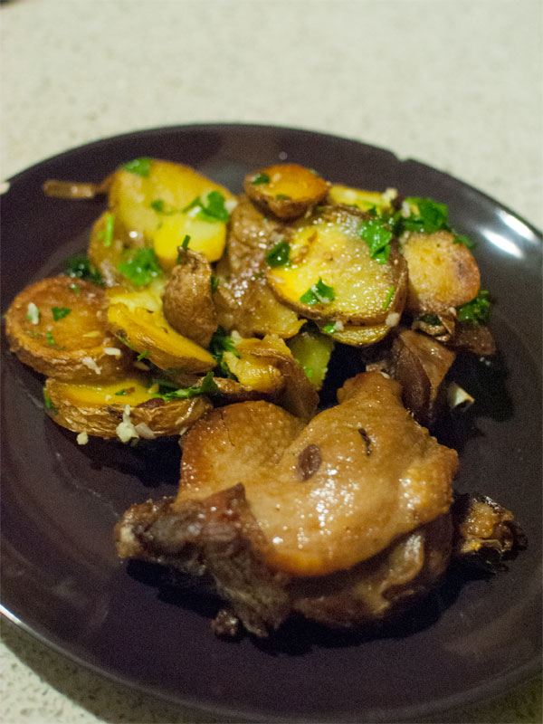 Duck confit with sarladaise potatoes