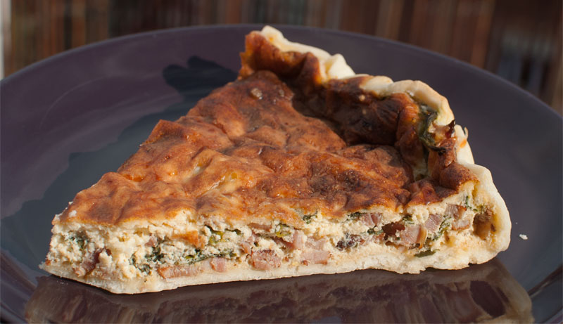 Quiche Lorraine flavoured with rosemary